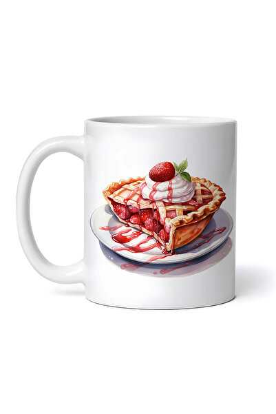 OEM Cană albă personalizată, tartă cu căpșuni, Inovatix®. 330 ml