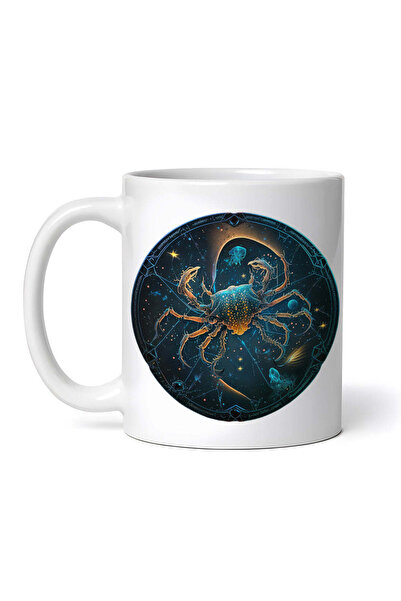 OEM Εξατομικευμένη Λευκή Κούπα, Σύμβολο Ζωδίου Σκορπιού, Inovatix®. 330ml