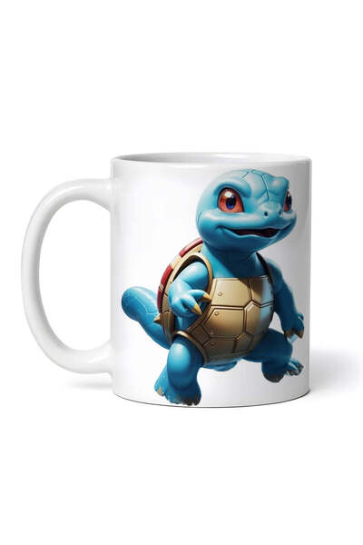 OEM Cană albă personalizată, Pokemon Squirtle cu farfurie, INOVATIX®. 330 ml
