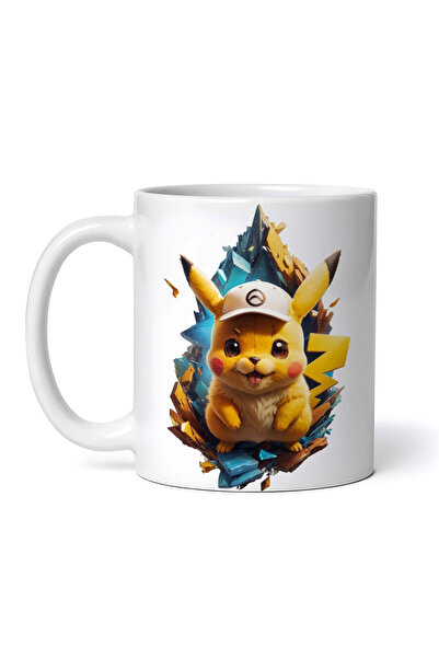 OEM Cană albă personalizată, Pokemon Pikachu, INOVATIX®. 330 ml