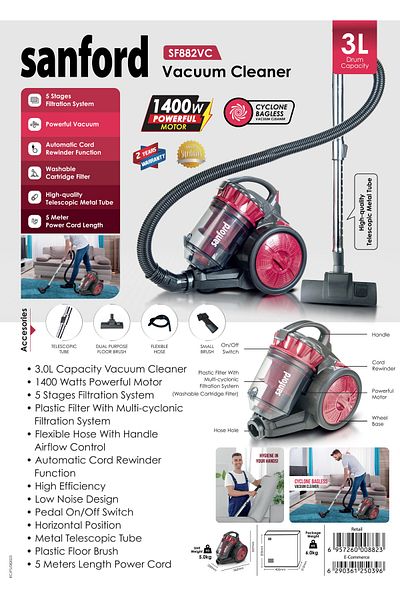 Sanford Sanford 3L 1400W Vacuum Cleaner