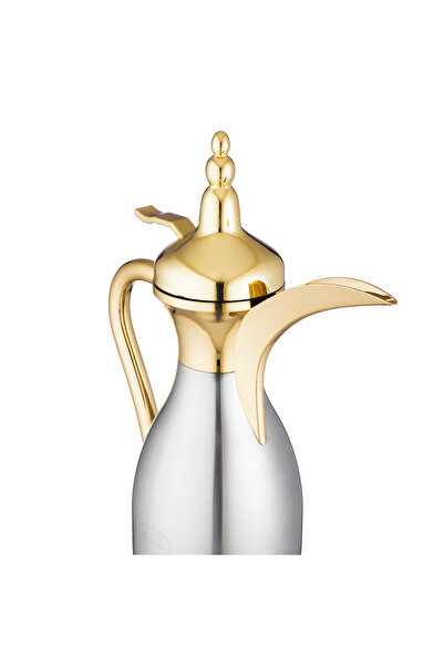 ALSAIF Saif 1.0L Insulated Stainless Steel Coffee Pot, Gold, Plastic