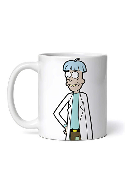 OEM Εξατομικευμένη λευκή κούπα, Rick and Morty Rick Sanchez με το χέρι στο ισ...