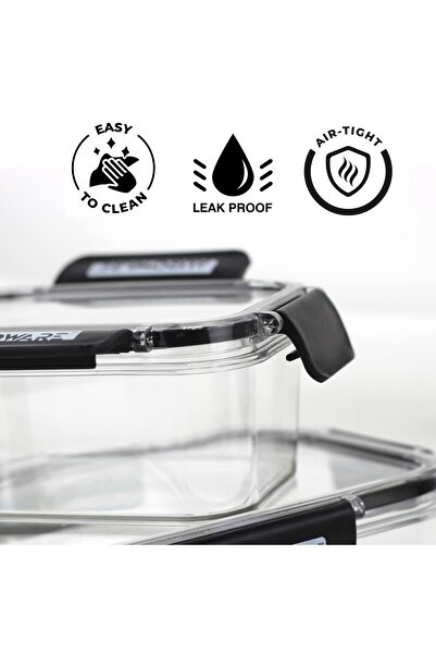 Auroware 4-piece Set Food Container Freezer Safe Leak Proof Air Tight 2 X 500ml, 2 X 1500ml