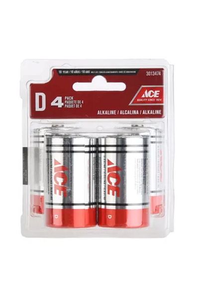 ACE D Alkaline Battery Pack (4 Pc.)
