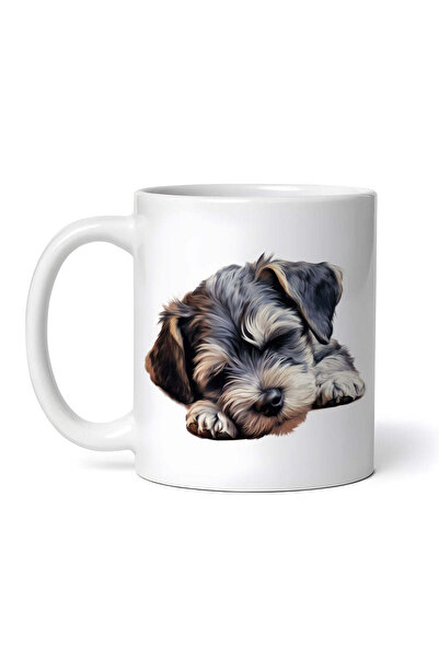 OEM Εξατομικευμένη Λευκή Κούπα, Schnauzer Black And White Puppy, Inovatix®. 3...