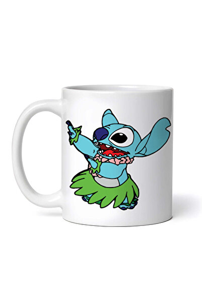 OEM Εξατομικευμένη Λευκή Κούπα, Lilo And Stitch Χούλα, Inovatix®. 330ml