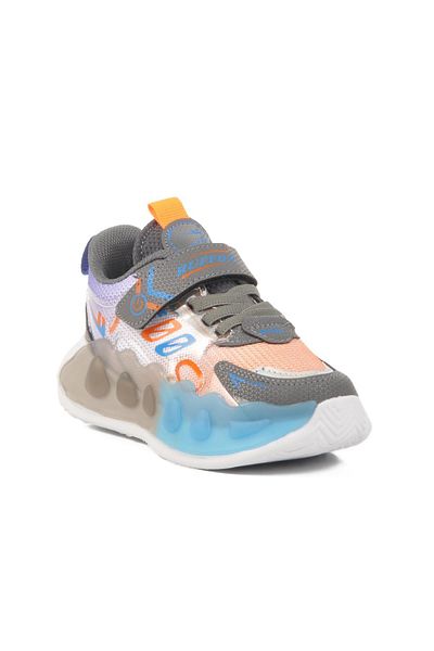 WALKWAY 2480 P Gray-Orange-Blue Children's Sports Shoes Ruffon