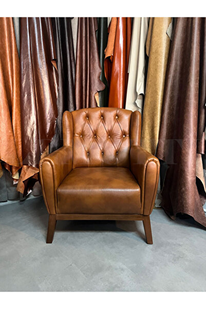 Limon Koltuk Lemotti’ den Marrone Deri Berjer