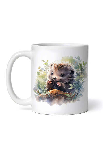 OEM Cană albă personalizată, Pui de arici, INOVATIX®. 330ml