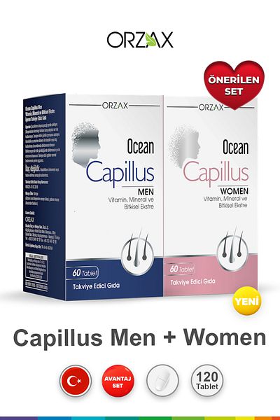 Orzax Ocean Capillus Men 60 Tablets & Ocean Capillus Women 60 Tablets