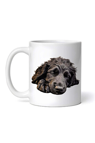 OEM Cană albă personalizată, Curly Retriever, INOVATIX®. 330ml
