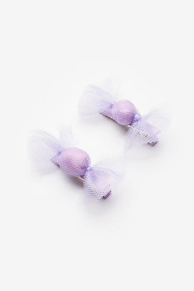 Le Mabelle Girl's 2-Piece Clip Buckle with Lilac Candy Figure