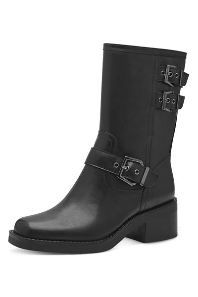 Tamaris Damen Elegante Stiefel 1-25390-43 Schwarz 001 Black Kunstleder Mit Touch-it