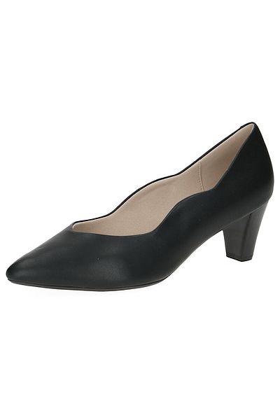 Caprice Damen Klassische Pumps 9-22400-42 Schwarz 022 Black Nappa Leder Mit Cap Memotion