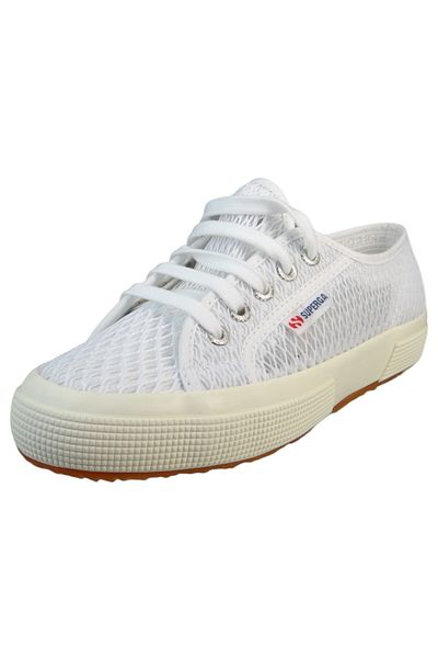 Superga Damen Low Sneaker 2750 Mesh S2135gw Weiß 001 White Textil