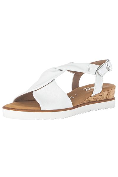 GABOR Damen Sandalen G-weite 62.751 Weiß 50 Weiss Leder