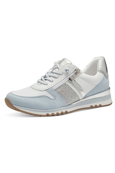 Marco Tozzi Damen Low Sneaker Low Top 2-23707-41 Blau 181 White/lt. Blue Textil/synthetik Mit Mt Rem Sock