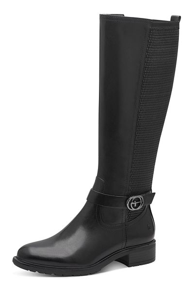 Tamaris Damen Elegante Stiefel 1-25618-43 Schwarz 001 Black Kunstleder Mit Touch-it