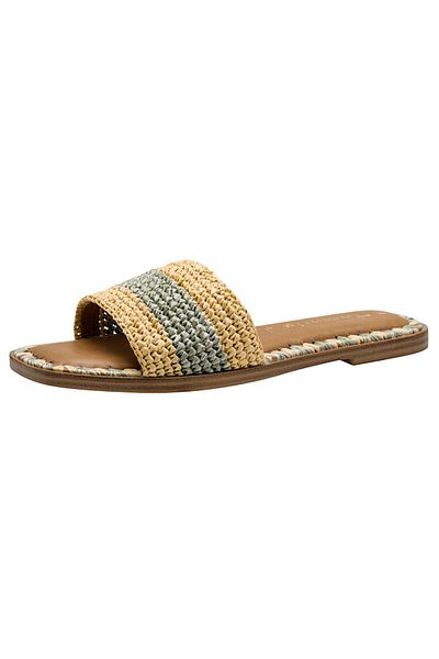 Tamaris Damen Sandalen 1-27117-44 Mehrfarbig 761 Olive Comb Textil Mit Touch-it & Antislide Absatz