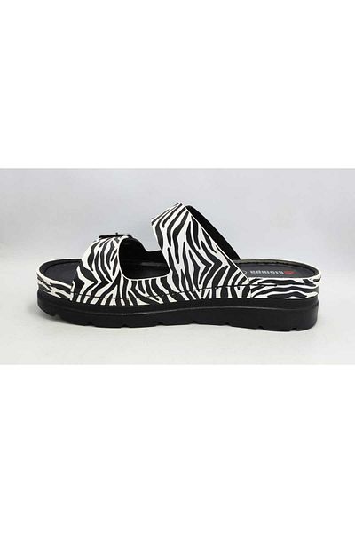 DR KLOMPA Women's Printed Slippers Ms1280 Zebra Leather Printed Orthopedic Daily Home & Outdoor Slippers