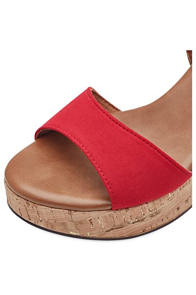 Marco Tozzi Damen Sandalen F 1/2 2-28008-42 Rot 597 Red Comb Textil/synthetik