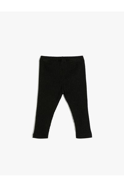 Koton Corded Elastic Waist Cotton Baby Girl Leggings