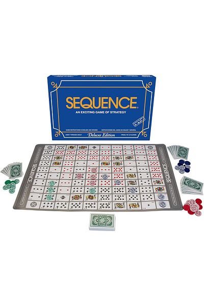 rexa Sequence Deluxe Strategy Game for 2-12 Players, Ages 7+, Family & Friends