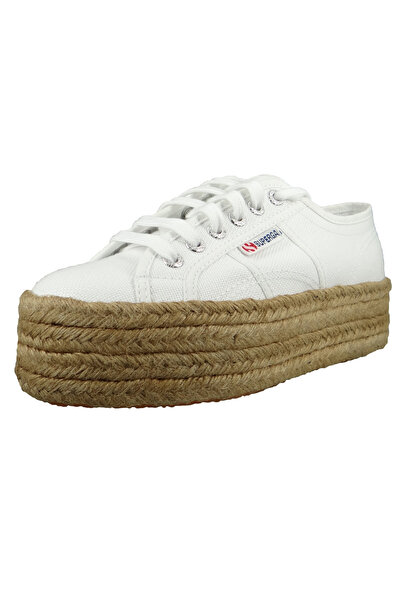 Superga Damen Low Sneaker Cotropew Low Top S51186w-2790 Weiß 901 White Textil