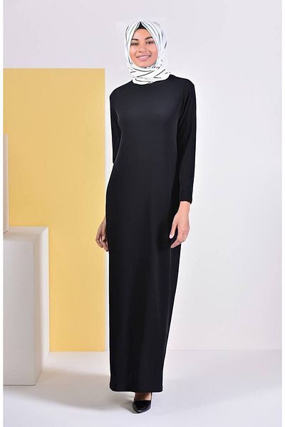 Şahane Sandy Long Sleeve Underwear Size XL Black Dress