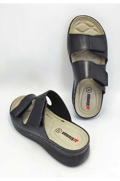 DR KLOMPA Women's Slippers Dk1163 Black Summer Orthopedic Home & Outdoor Slippers