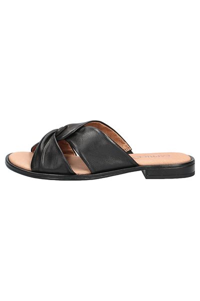 Caprice Damen Sandalen 9-27100-28 Schwarz 040 Black Softnap Leder Mit Leather Sock