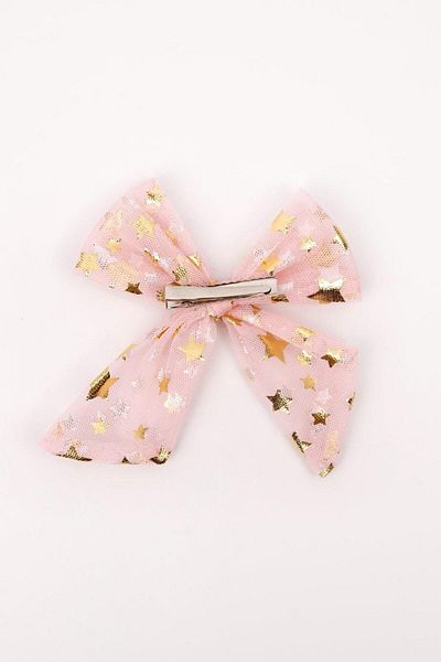 Le Mabelle Powder Star Printed Tulle Girl's Clip Buckle