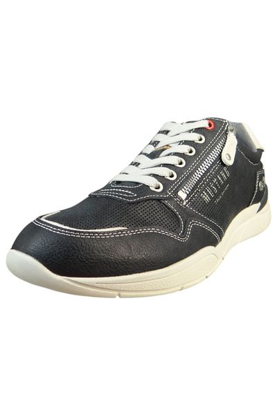 Mustang Herren Low Sneaker Low Top 4138309 Blau 820 Navy Kunstleder