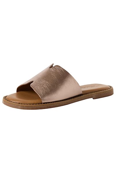 Tamaris Damen Sandalen 1-27135-42 Goldfarben 915 Pewter Leder Mit Touch-it