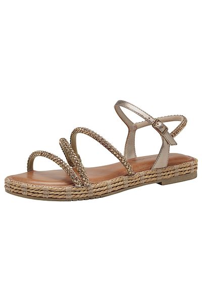 Tamaris Damen Sandalen 1-28114-44 Goldfarben 900 Bronce Textil/synthetik Anti-slide Absatz