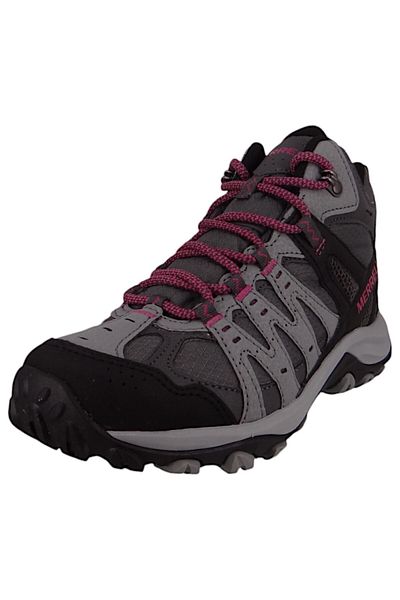 Merrell Damen Wanderstiefel Stiefel Wanderschuhe Accentor 3 Mid Gtx J500224 Grau Monument Fuchsia Lederimit