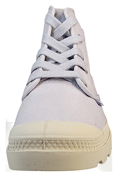Palladium Damen High Sneaker Pampa Hi Top 92352-549-m Grau Milk Galaxy Baumwolle