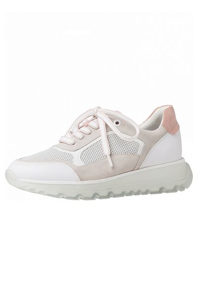 Marco Tozzi Damen Low Sneaker Lace Up By Gmk Guido Maria Ketschmar 2-83702-26 Weiß 122 White/rose Leder/syntheti