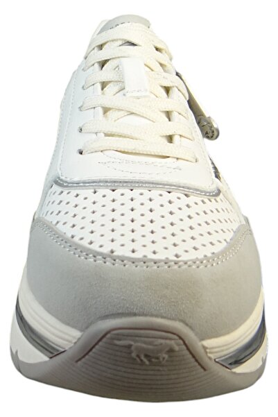 Mustang Damen Low Sneaker Low Top 1498302 Weiß 1 Weiss Kunstleder