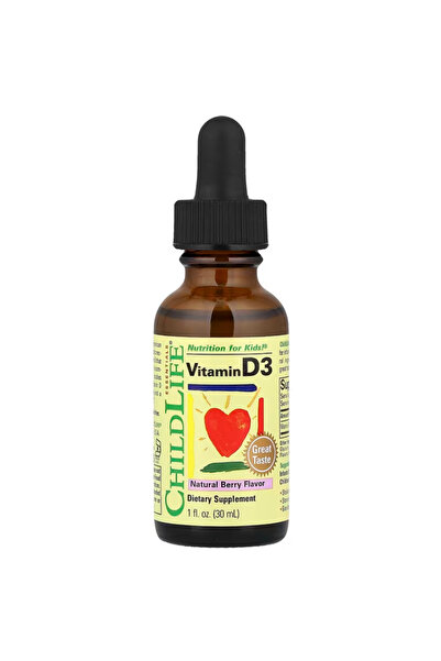 CHILDLIFE ESSENTIALS , Vitamin D3, Natural Berry, 500 IU, 1 fl oz (30 ml)