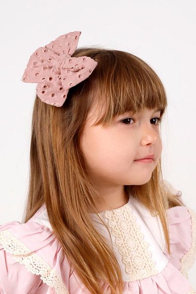 Le Mabelle Dried Rose Scallop Bow Girl's Clip Buckle