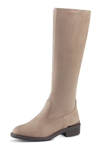 Tamaris Damen Elegante Stiefel 1-25539-41 Grau 341 Taupe Textil Mit Touch-it