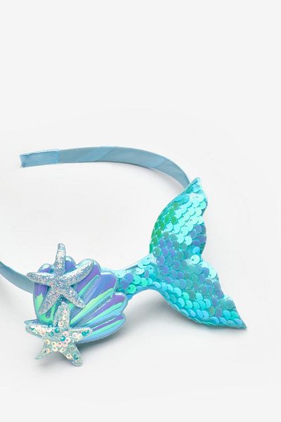 Le Mabelle Blue Sequined Mermaid Figured Girl's Crown