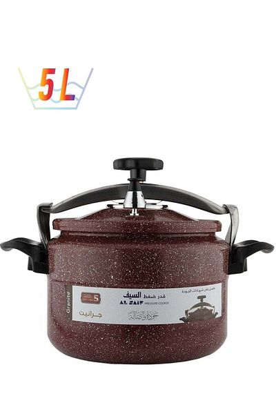 ALSAIF 5Liters Aluminium Granite Pressure Cooker Red