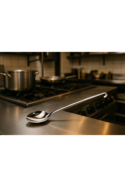 Veliday ملعقة خدمة فولاذية من النوع الصناعي رقم: 1 - ملعقة فولاذية من النوع الصناعي - ملعقة خدمة صناعية