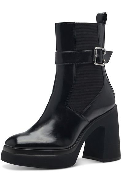 Tamaris Damen Elegante Stiefelette 1-25319-41 Schwarz 001 Black Kunstleder