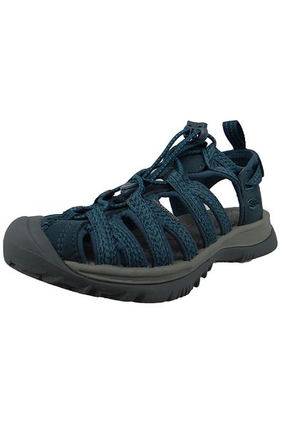 Keen Damen Trekking-Sandalen Sandalen Wanderschuhe Whisper 1022809 Blau Smoke Blue Leder und Textil mit