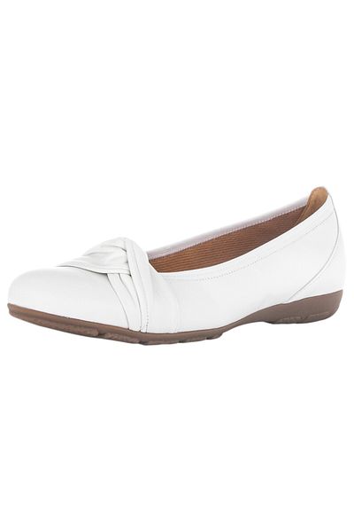 GABOR Damen Klassische Ballerina 04.165 Weiß 21 Weiss Leder