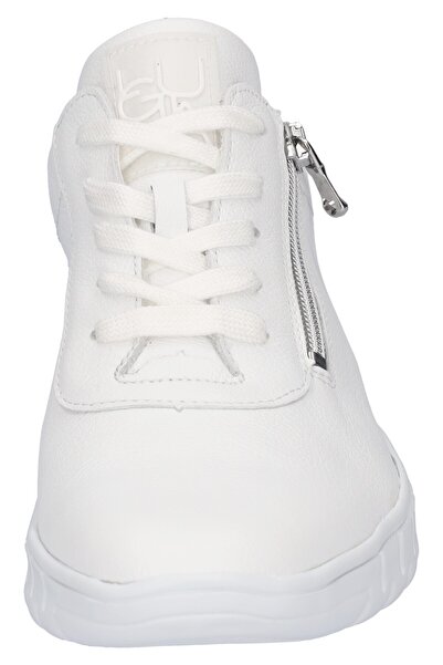 Waldläufer Damen Low Sneaker H-birdy 916001-303 Weiß 663 Weiß Silber Leder Mit Eva & Herausnehmbar